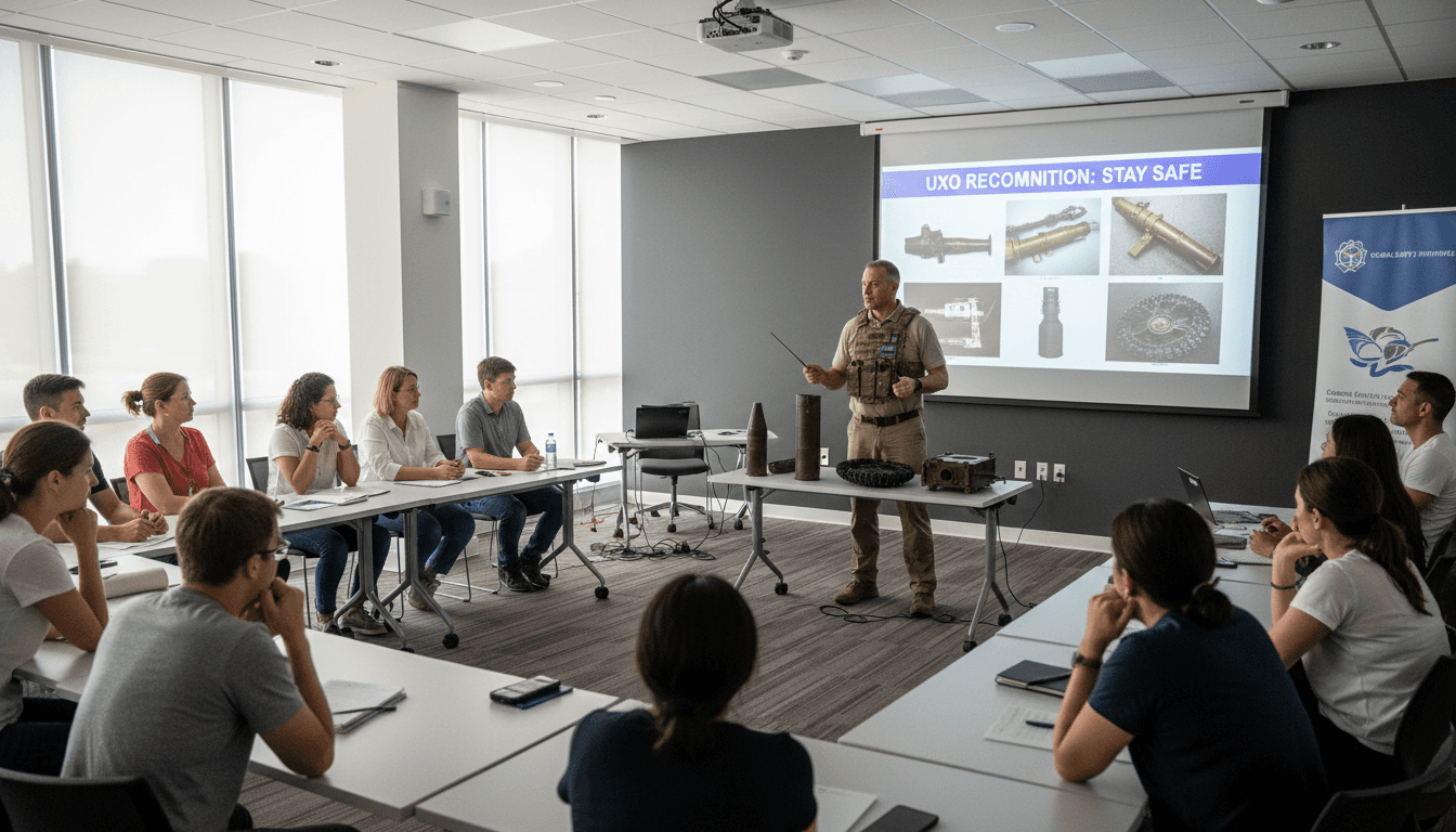 Community training session on UXO recognition